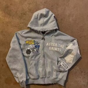Gray Aeropostale Zip-Up Hoodie with Graphic Design